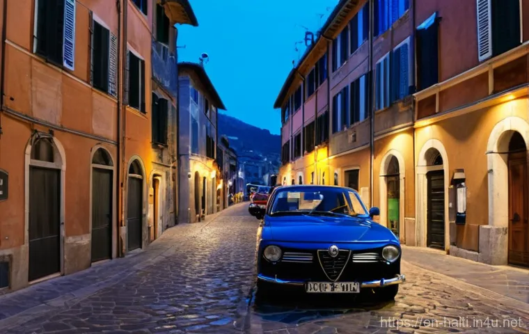 아이티에서 렌터카 이용 시 주의점 - **A bustling yet organized modern Autostrada (motorway) service station in Italy during late afterno...